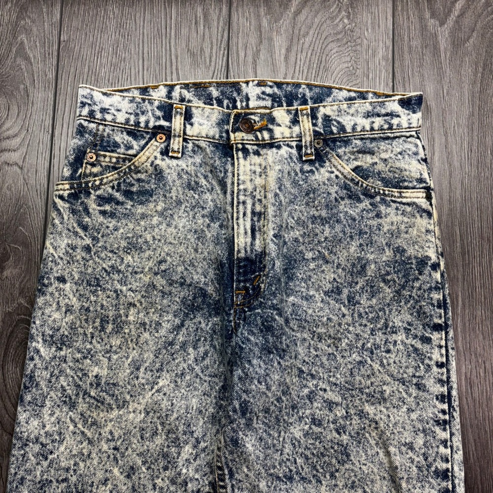 Vintage Levis 550 Acid Wash Jeans Mens 30x32 Orange Tab High Rise Tapered USA - Picture 5 of 12